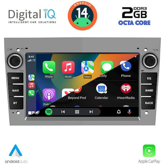 Digital IQ Ηχοσύστημα Αυτοκινήτου για Opel Corsa / Meriva / Tigra / Vectra 2004-2014 (Bluetooth/USB/AUX/WiFi/GPS/Apple-Carplay/Android-Auto) με Οθόνη Αφής 7"