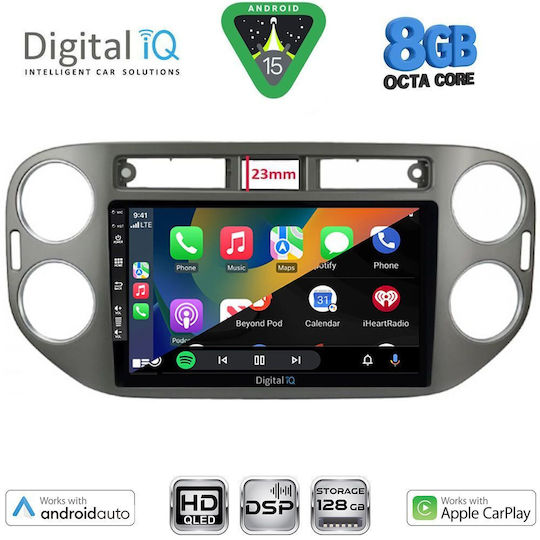 Digital IQ Ηχοσύστημα Αυτοκινήτου για Volkswagen Tiguan 2011-2016 (Bluetooth/USB/WiFi/GPS/Apple-Carplay/Android-Auto) με Οθόνη Αφής 9"