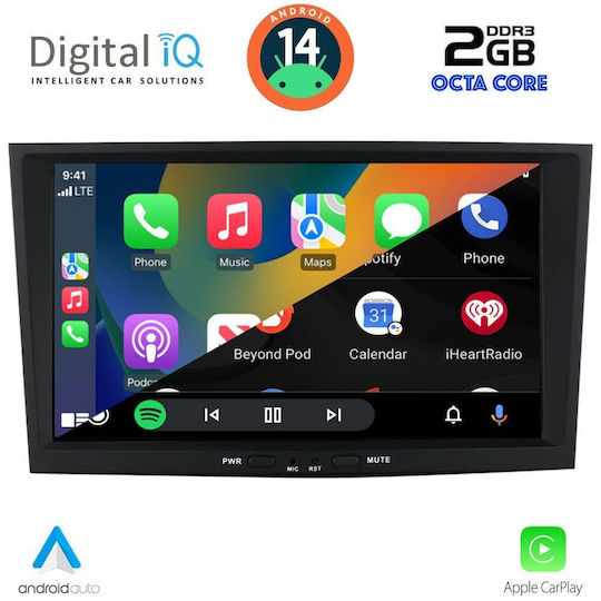 Digital IQ Ηχοσύστημα Αυτοκινήτου για Opel Corsa / Meriva / Tigra / Vectra 2004-2014 (Bluetooth/USB/AUX/WiFi/GPS/Apple-Carplay/Android-Auto) με Οθόνη Αφής 8"