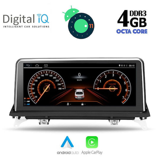 Digital IQ Car Audio System for BMW X5 (E70) / X6 (E71) 2009-2013 (Bluetooth/USB/AUX/WiFi/GPS/Apple-Carplay/Android-Auto) with Touch Screen 10.25"