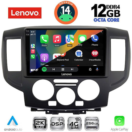 Lenovo Ηχοσύστημα Αυτοκινήτου για BMW X1 / X3 / X4 Nissan NV200 2009 (Bluetooth/USB/AUX/WiFi/GPS/Apple-Carplay/Android-Auto) με Οθόνη Αφής 9"