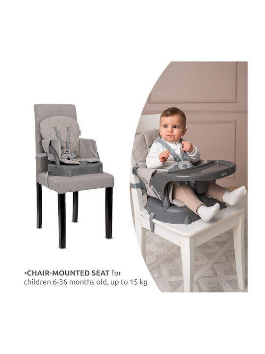 Lorelli Siesta Foldable Baby Highchair 3 in 1 with Adjustable Height Gray