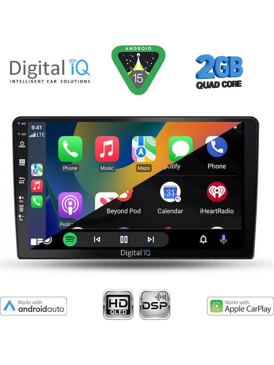 Digital IQ Car Audio System for Toyota Corolla Verso 2000-2004 (Bluetooth/USB/WiFi/GPS/Apple-Carplay/Android-Auto) with Touch Screen 9"