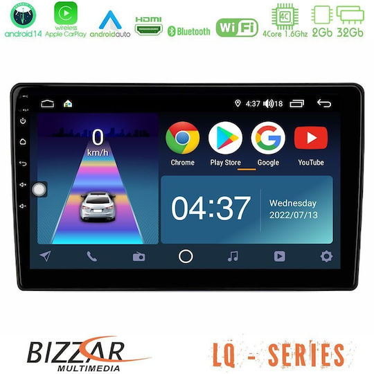 Bizzar Ηχοσύστημα Αυτοκινήτου για Audi TT 2006-2013 (Bluetooth/USB/WiFi/GPS/Apple-Carplay/Android-Auto) με Οθόνη Αφής 9"