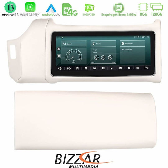Bizzar Auto-Audiosysteme 2 DIN Bluetooth USB WiFi GPS Apple CarPlay Android Auto CD mit Touchscreen 12.3 Zoll