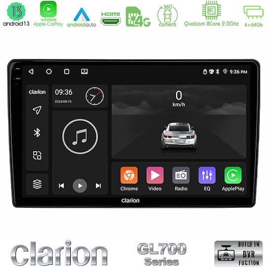 Clarion Sistem Audio Auto pentru Daihatsu Terios 2006-2017 (Bluetooth/USB/WiFi/GPS/Apple-Carplay/Android-Auto) cu Ecran Tactil 9"