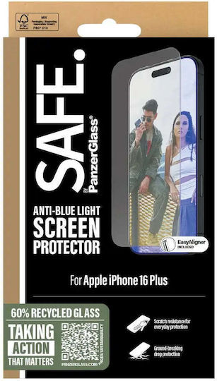 Safe By Panzerglass Anti-blue Light Screen Protector Apple Iphone 16 Pro Ultra-wide Fit