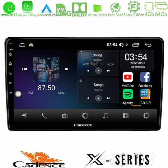Cadence Ηχοσύστημα Αυτοκινήτου για Skoda Kamiq 2019-2022 (Bluetooth/USB/WiFi/GPS/Apple-Carplay/Android-Auto) με Οθόνη Αφής 9"