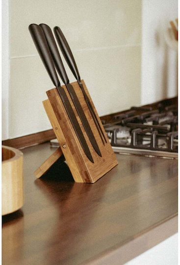 Wenko Magnetic Cuțite Stand Bambus