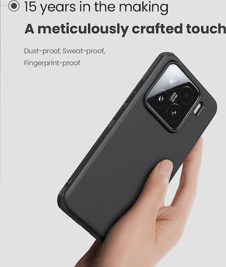 Nillkin Super Frosted Pro Задна корица Пластмаса / Силикон Черен (Xiaomi 15)