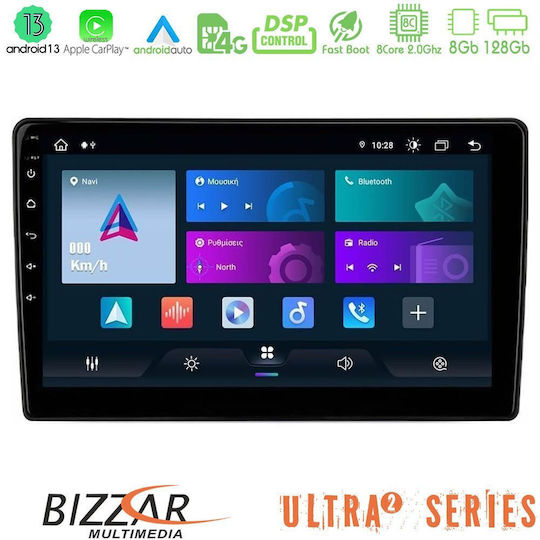 Bizzar Sistem Audio Auto pentru Toyota C-HR 2017+ (Bluetooth/USB/WiFi/GPS/Apple-Carplay/Android-Auto) cu Ecran Tactil 9"