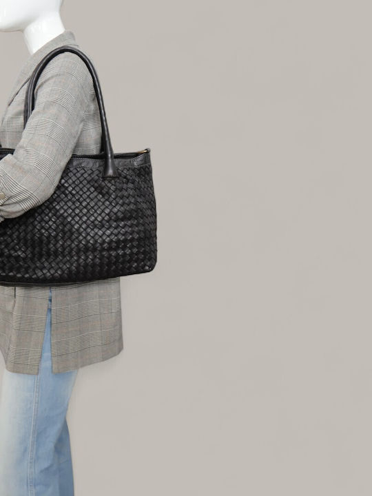 Leather Women's Shopper Bag Dark Chocolate Brown