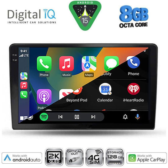 Digital IQ Car Audio System for Toyota Corolla Verso 2000-2004 (Bluetooth/USB/WiFi/GPS/Apple-Carplay/Android-Auto) with Touch Screen 9"