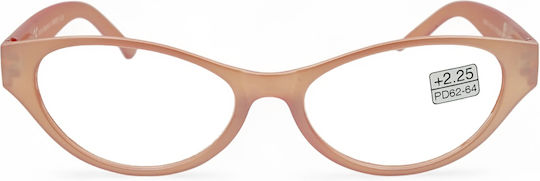 Optosquad Damen Lesebrille +2.25 in Orange Farbe OPT7525-1