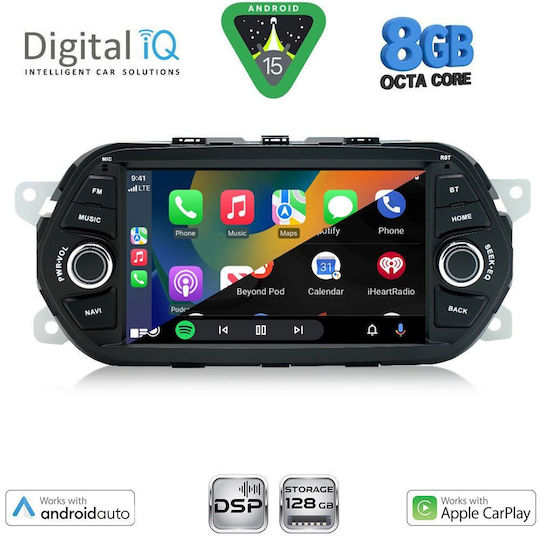 Digital IQ Ηχοσύστημα Αυτοκινήτου για Fiat Tipo 2015-2023 (Bluetooth/USB/WiFi/GPS/Apple-Carplay/Android-Auto) με Οθόνη Αφής 7"