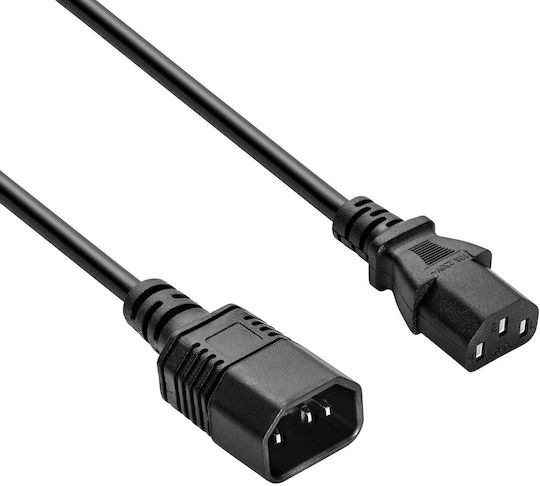 Przedłużacz Kabla Zasilającego Iec C13 C14 0.5m Ak-pc-14a
