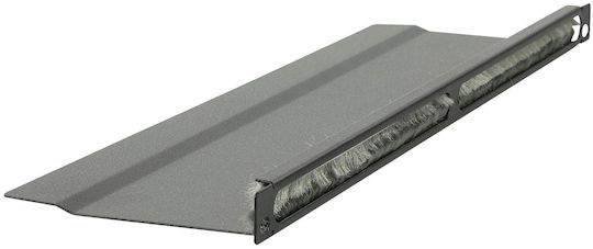 Lanview 1/2U 19" L Gebogenes Bürsten-Kabelorganisationspanel Schwarz