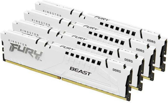 Kingston Fury Beast DDR5 64GB RAM με 4x16GB Modules και Ταχύτητα 5200 για Desktop