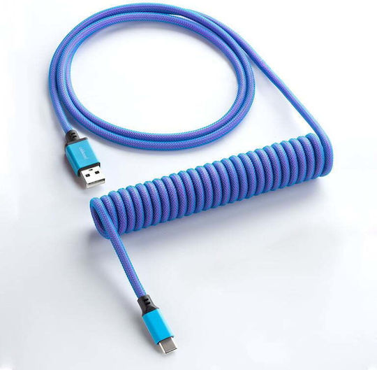Cablemod Spirale USB 2.0 Kabel USB-C männlich - USB-A Blau 1.5m (CM-CKCA-CLB-ILB150ILB-R)
