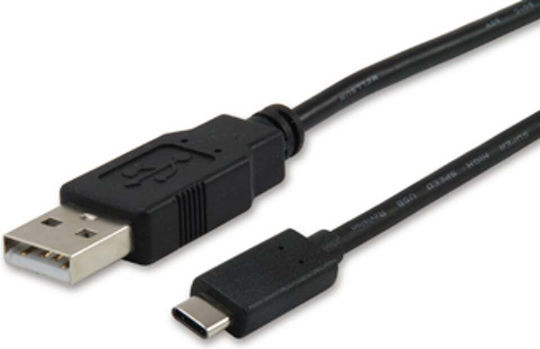 Equip USB 2.0 Cable USB-C male - USB-A Μαύρο 1.0m 12888107