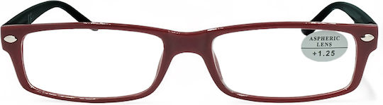 Optosquad Reading Glasses +2.00 in Burgundy color HD150-1