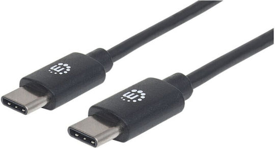 Manhattan USB 2.0 Кабел USB-C Мъжки - USB-C Черен 3м 354882