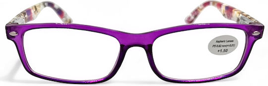 Optosquad Women's Reading Glasses +2.00 in Purple color 7786-1