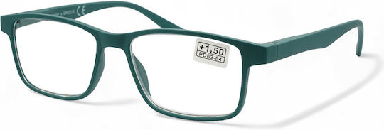 Optosquad Clip On Reading Glasses +2.00 with Magnet in Green Colour OPT2025-4