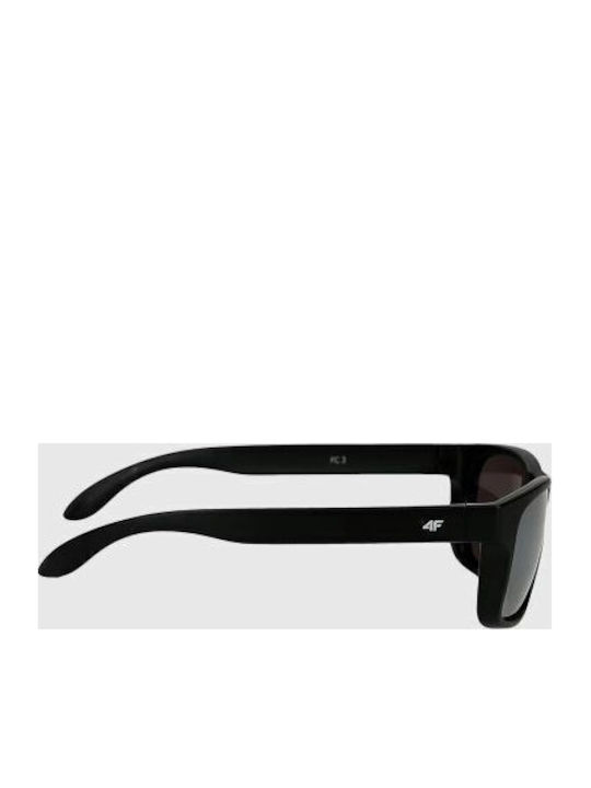 4F Herren Sonnenbrille mit Schwarz Kunststoff Gestell und Gray Polarisiert Linse 4FWMM00ASUNU070-20S