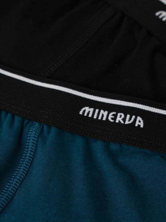 Minerva Set of Kids' Boxers Black-petrol