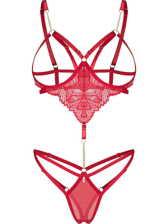 Revealing Crotchless Bodysuit Obsessive Matildea Crotchless Teddy Ean 5901688266861