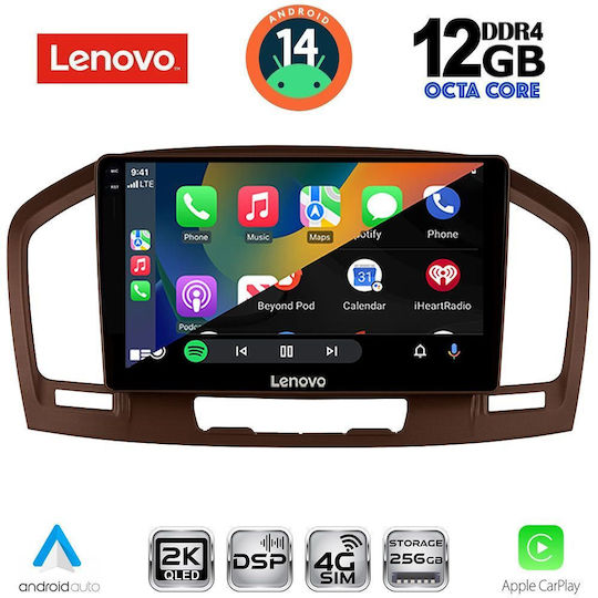 Lenovo Car Audio System for Opel Insignia BMW X1 / X3 / X4 2008-2013 (Bluetooth/USB/AUX/WiFi/GPS/Apple-Carplay/Android-Auto/CD) with Touch Screen 9"