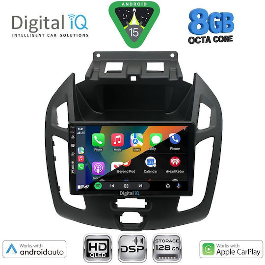 Digital IQ Car Audio System for Ford Transit Connect 2013-2018 (Bluetooth/USB/AUX/WiFi/GPS/Apple-Carplay/Android-Auto) with Touch Screen 9"