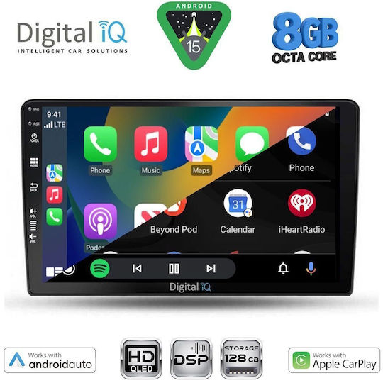 Digital IQ Ηχοσύστημα Αυτοκινήτου για Toyota Corolla Verso 2000-2004 (Bluetooth/USB/AUX/WiFi/GPS/Apple-Carplay/Android-Auto) με Οθόνη Αφής 9"