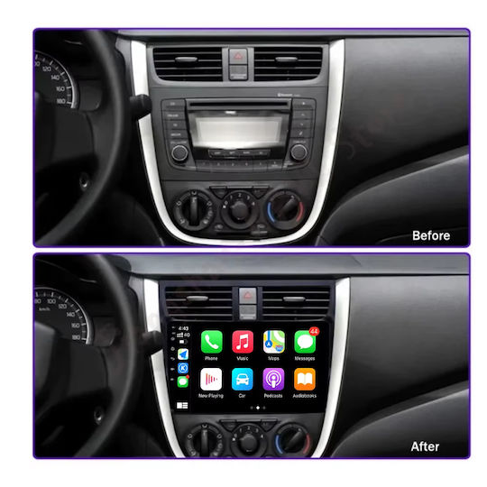 Ηχοσύστημα Αυτοκινήτου για Suzuki Celerio 2015-2021 (Bluetooth/USB/WiFi/GPS/Apple-Carplay/Android-Auto) με Οθόνη Αφής 9"
