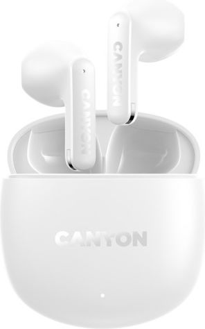Canyon OnGo 13 Earbud Bluetooth Handsfree Ακουστικά με Θήκη Φόρτισης Λευκά