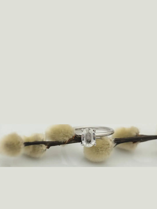 Single Stone Ring in 18K Gold with Sapphire