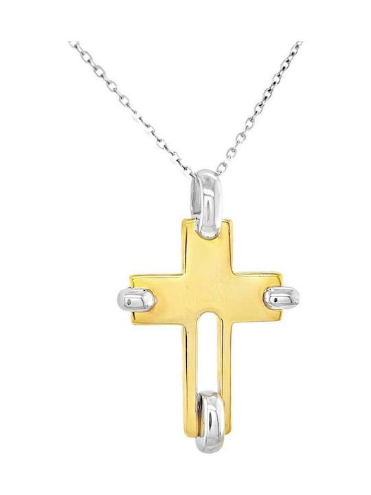 Xryseio Women's White Gold Cross 18K