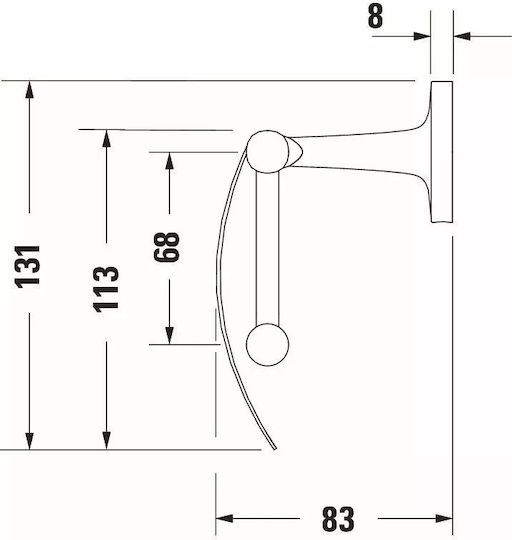 Duravit Επιτοίχια Χαρτοθήκη Γκρι