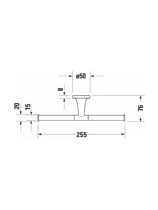 Duravit Wall-mounted Paper Holder Metallic Gray