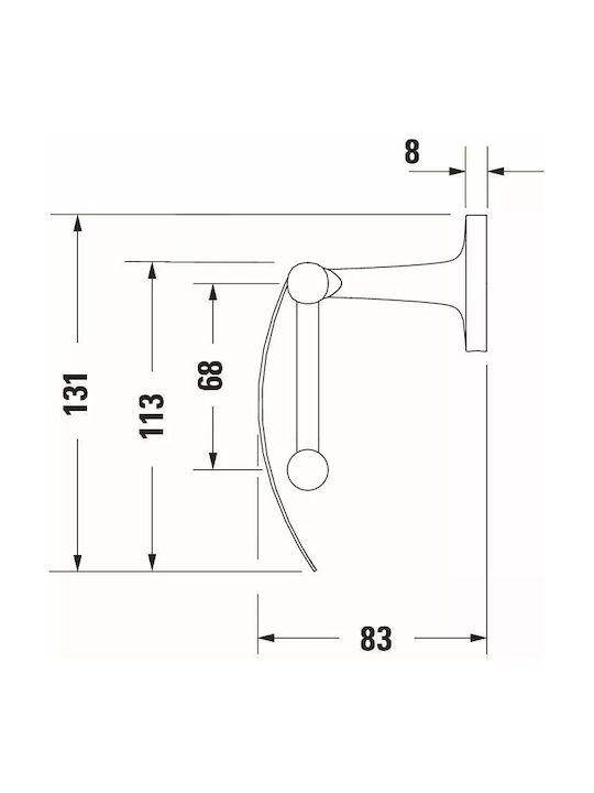 Duravit De perete Suport de hârtie Metal Bronz 4067116086805