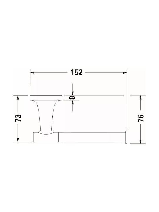 Duravit Wandmontiert Papierhalter Metallisch Gold 4067116086904