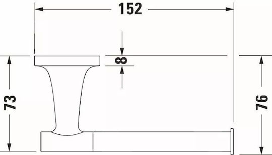 Duravit Стенен Държач За Хартия Бронзов