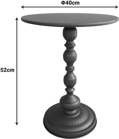 Rotund Măsuță auxiliară Anesor Metalica Black Shade L40xW40xH52cm.