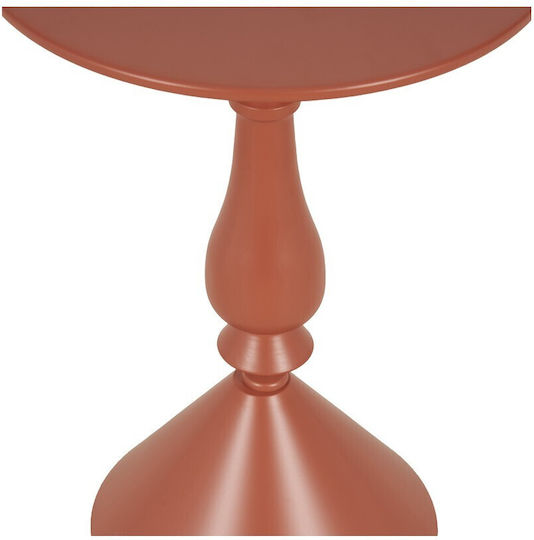 Кръгла Помощна маса Lalou Метална Terracotta Ш40xД40xВ55см.