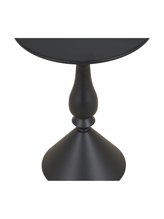 Round Side Table Lalou Metal Black Shade L40xW40xH55cm.