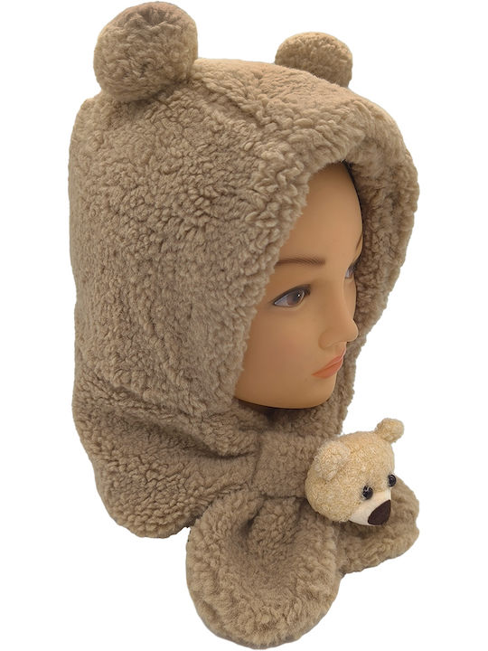 Kids Beanie Fur Brown