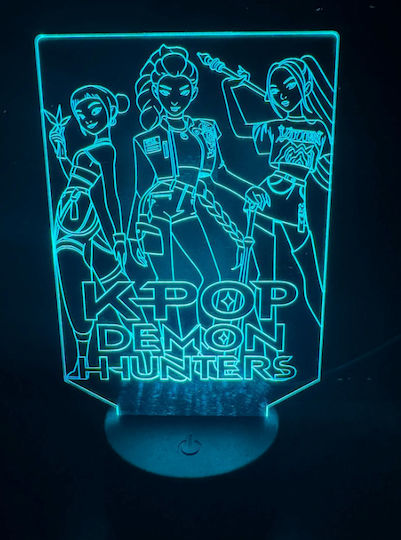 Kids Decorative Lamp K-pop Demon Hunters Green 19x11cm