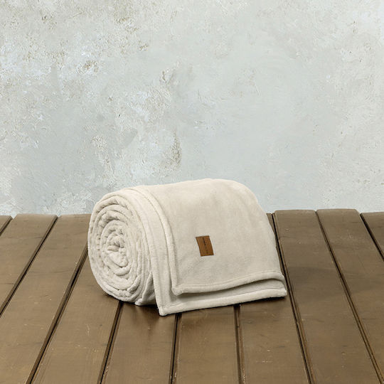 Nima Alpa Blanket Fleece Single 160x220cm Light Beige