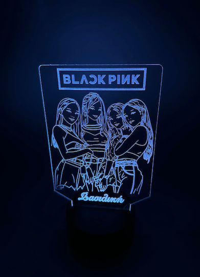 Kinder Dekorative Lampe Blackpink Lila 20x12cm